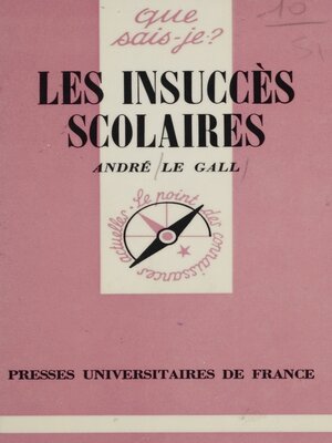 cover image of Les Insuccès scolaires